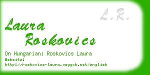 laura roskovics business card